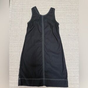 Tommy Bahama Sleeveless Black and White Stitch Linen Blend Women's Sheath Dress